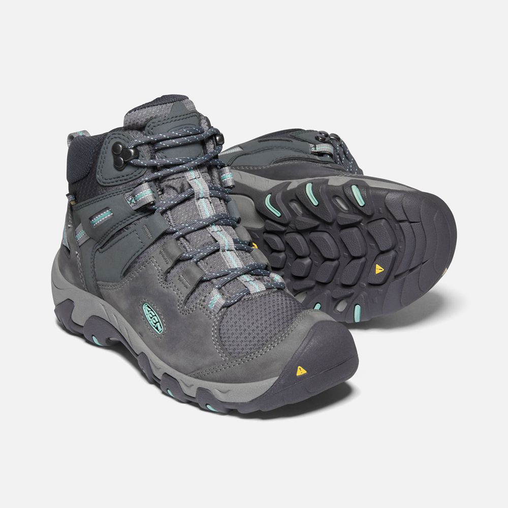 Keen Laarzen Dames Donker Grijs - Steens Leern Waterproof - 06293-BLHE